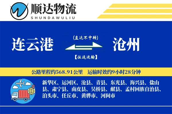 连云港到沧州物流公司