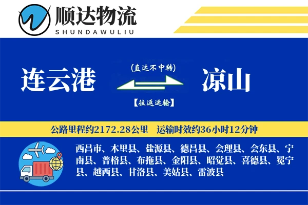 连云港到凉山物流公司-生鲜运输专线「跨境物流」