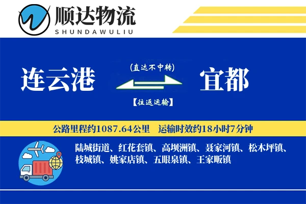 连云港到宜都物流公司