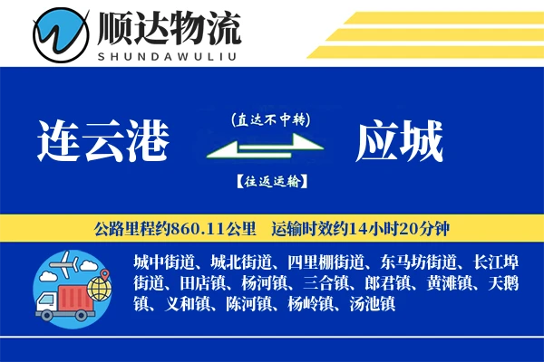 连云港到应城物流公司