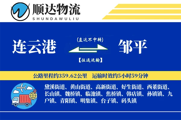 连云港到邹平物流公司-小件运输专线「定时发车」