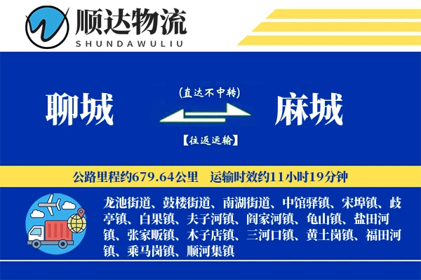 聊城到麻城物流公司