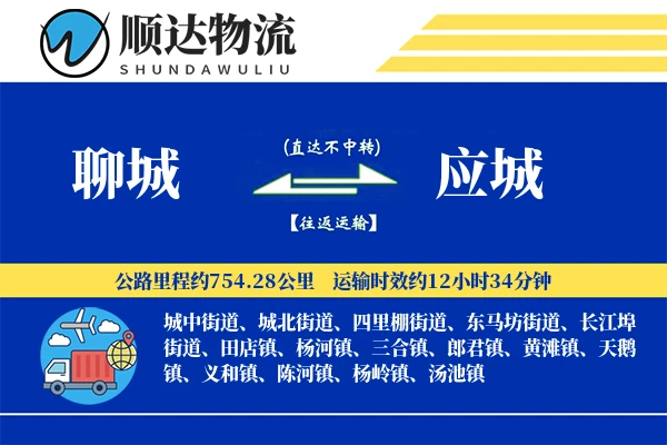 聊城到应城物流公司
