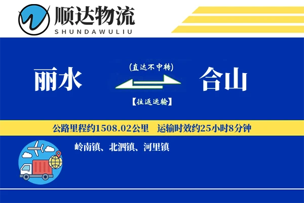 丽水到合山物流公司