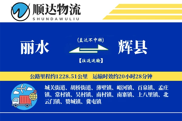 丽水到辉县物流公司