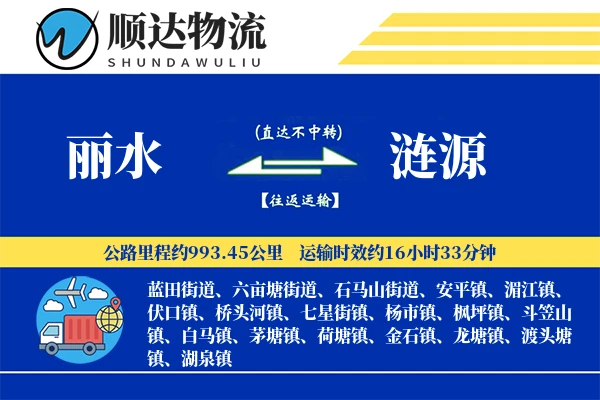 丽水到涟源物流公司