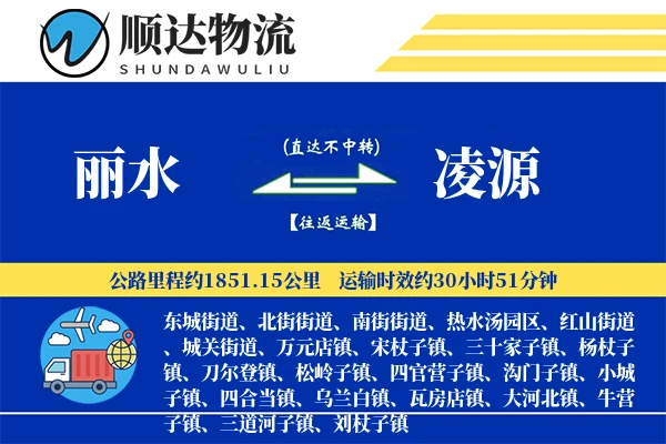 丽水到凌源物流公司