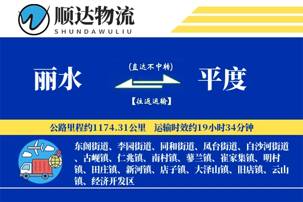 丽水到平度物流公司