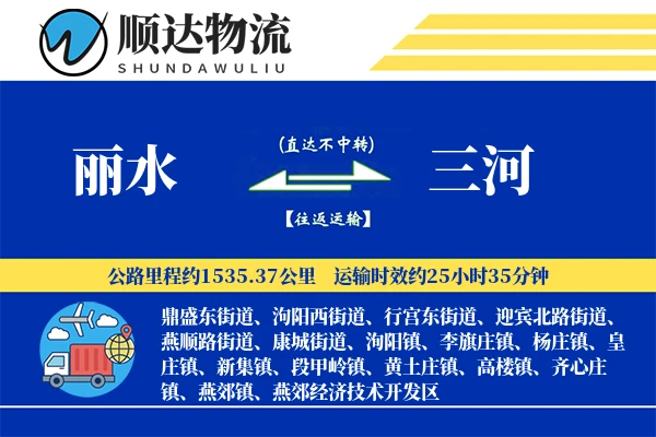 丽水到三河物流公司