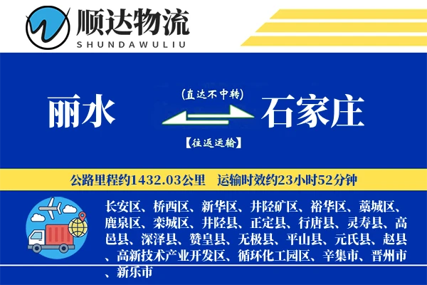丽水到石家庄物流公司