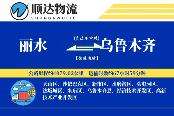 丽水到乌鲁木齐物流公司