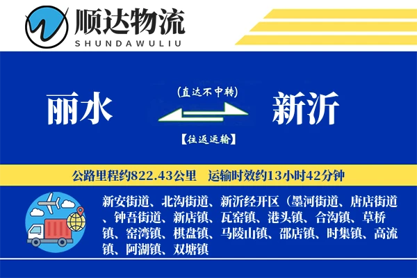 丽水到新沂物流公司