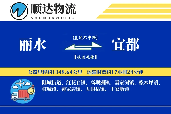 丽水到宜都物流公司