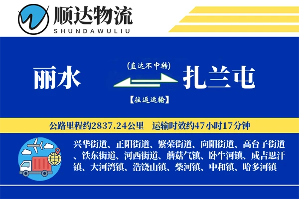 丽水到扎兰屯物流公司