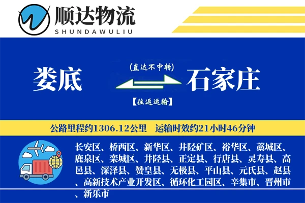 娄底到石家庄物流公司