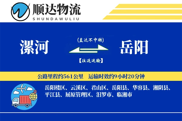 漯河到岳阳物流公司