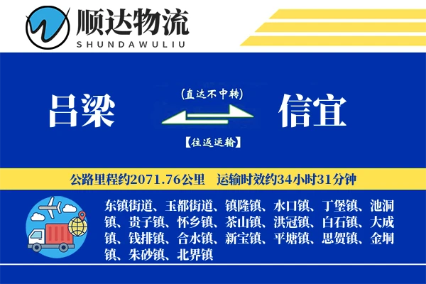 吕梁到信宜物流公司-同城货运专线「代收货款」