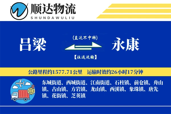 吕梁到永康物流公司