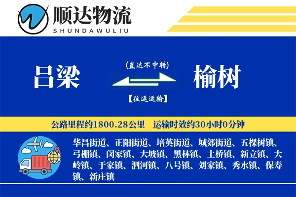 吕梁到榆树物流公司