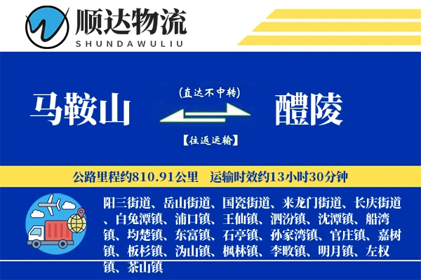 马鞍山到醴陵物流公司