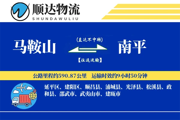 马鞍山到南平物流公司