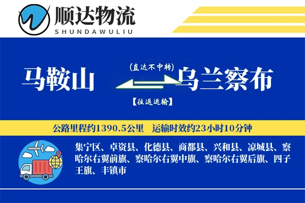 马鞍山到乌兰察布物流公司