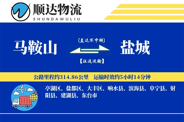 马鞍山到盐城物流公司
