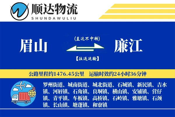 眉山到廉江物流公司