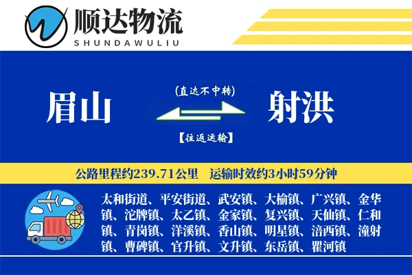 眉山到射洪物流公司