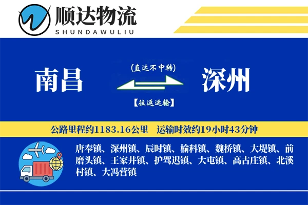南昌到深州物流公司-危险品物流专线「打包服务」