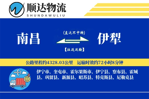 南昌到伊犁物流公司-重货物流专线「高效配送」