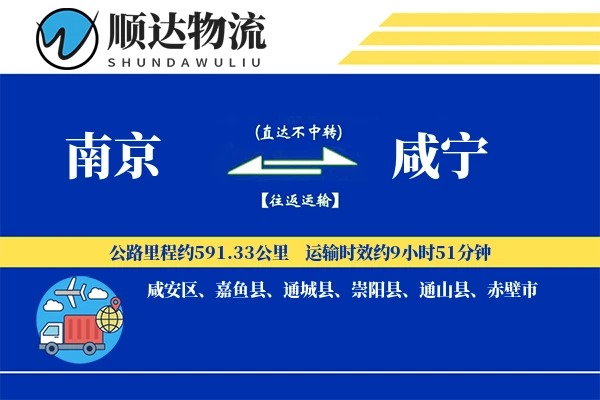 南京到咸宁物流公司