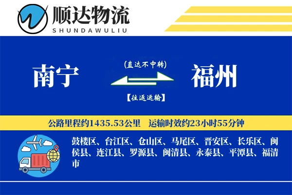 南宁到福州物流公司