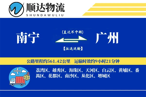 南宁到广州物流公司-包装物流专线「智能追踪」