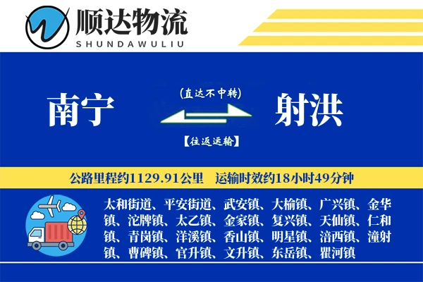 南宁到射洪物流公司