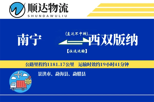南宁到西双版纳物流公司