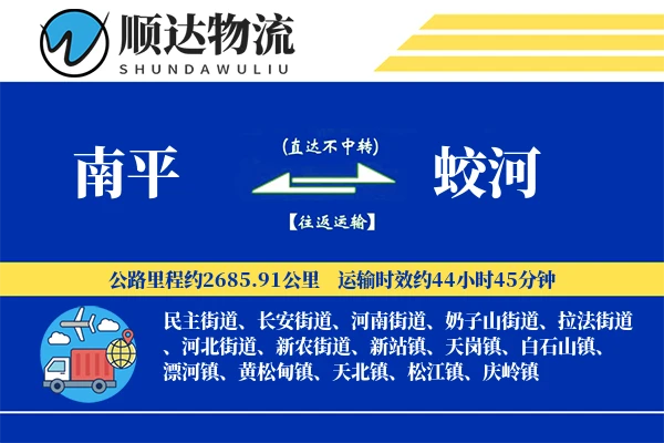 南平到蛟河物流公司-同城运输专线「跨境物流」