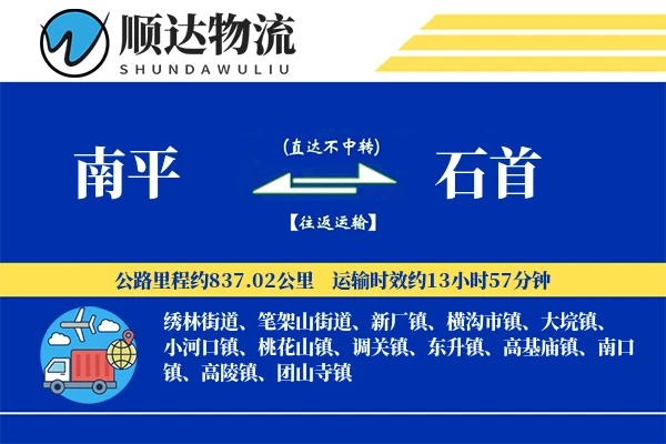 南平到石首物流公司