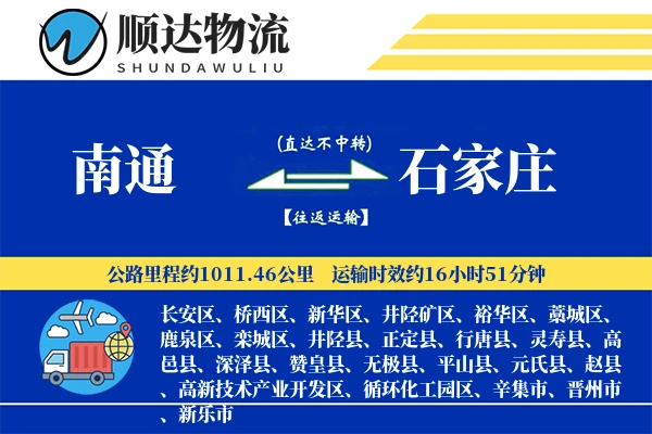 南通到石家庄物流公司