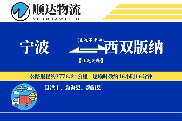 宁波到西双版纳物流公司
