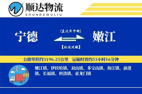 宁德到嫩江物流公司-小件货运专线「供应链整合」