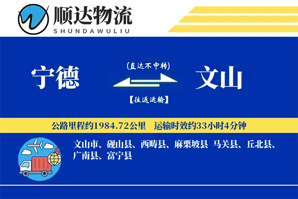 宁德到文山物流公司