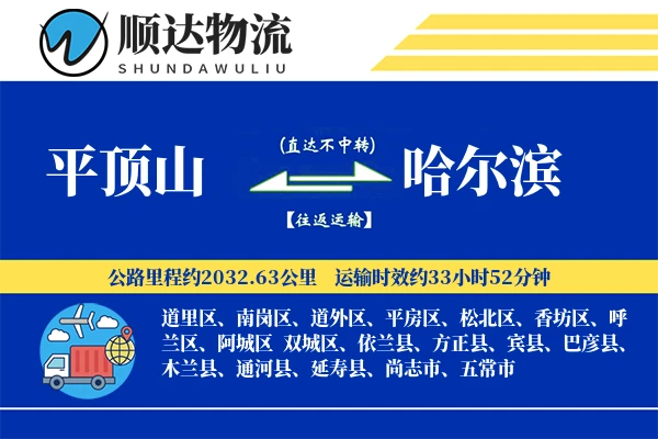平顶山到哈尔滨物流公司