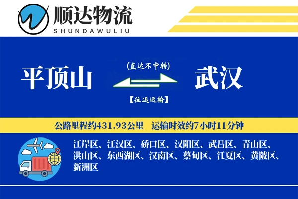 平顶山到武汉物流公司