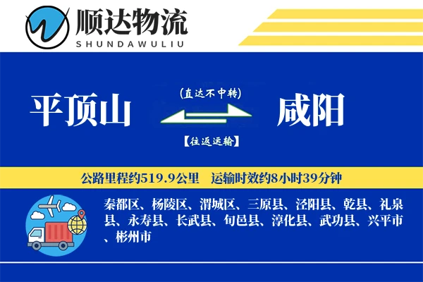 平顶山到咸阳物流公司