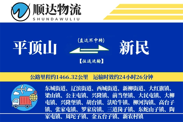 平顶山到新民物流公司