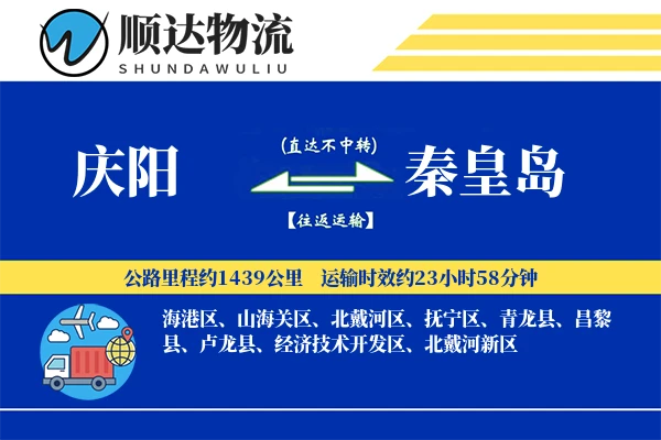 庆阳到秦皇岛物流公司