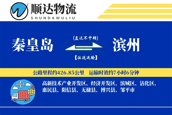 秦皇岛到滨州物流公司-设备货运专线「代收货款」