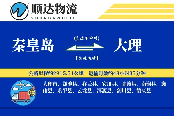 秦皇岛到大理物流公司
