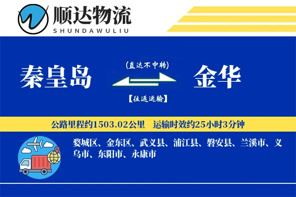 秦皇岛到金华物流公司